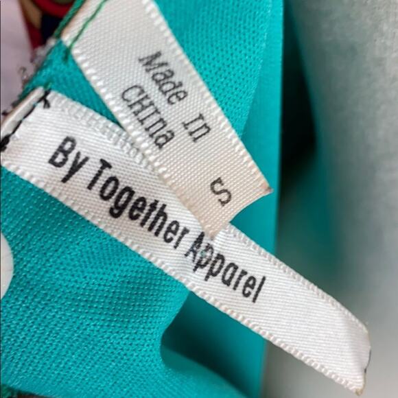 By Together Colorful Boho Paisley Sleeveless Shift Dress Size S - Picture 5 of 6